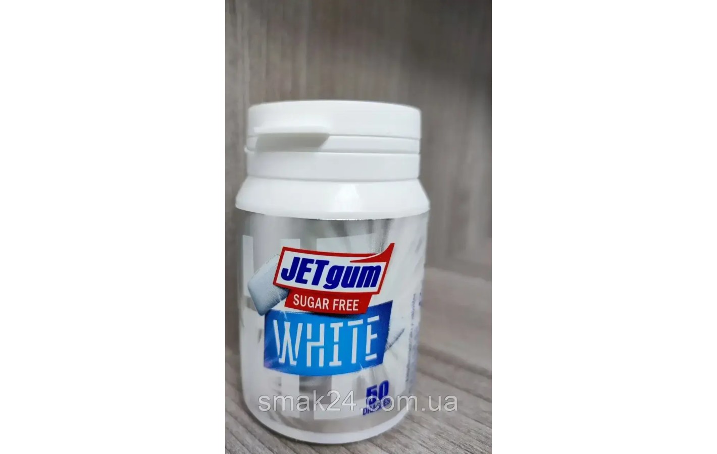 Жувальна гумка з ментолом БЕЗ САХАРА 50 штук White Jet gum 70 г Польща