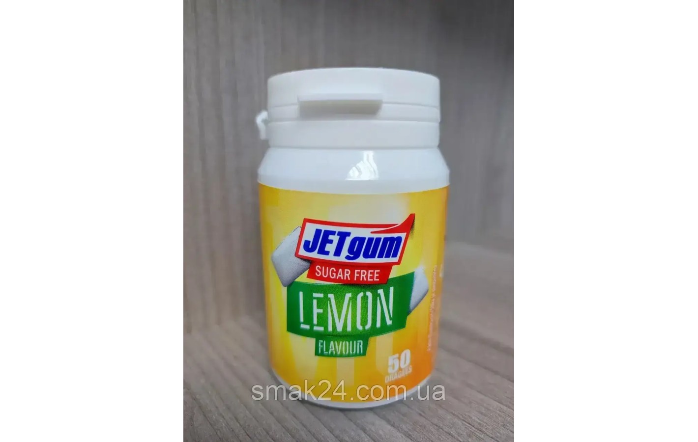 Жувальна гумка з лимоном БЕЗ САХАРА 50 штук Limon Jet gum 70 г Польща