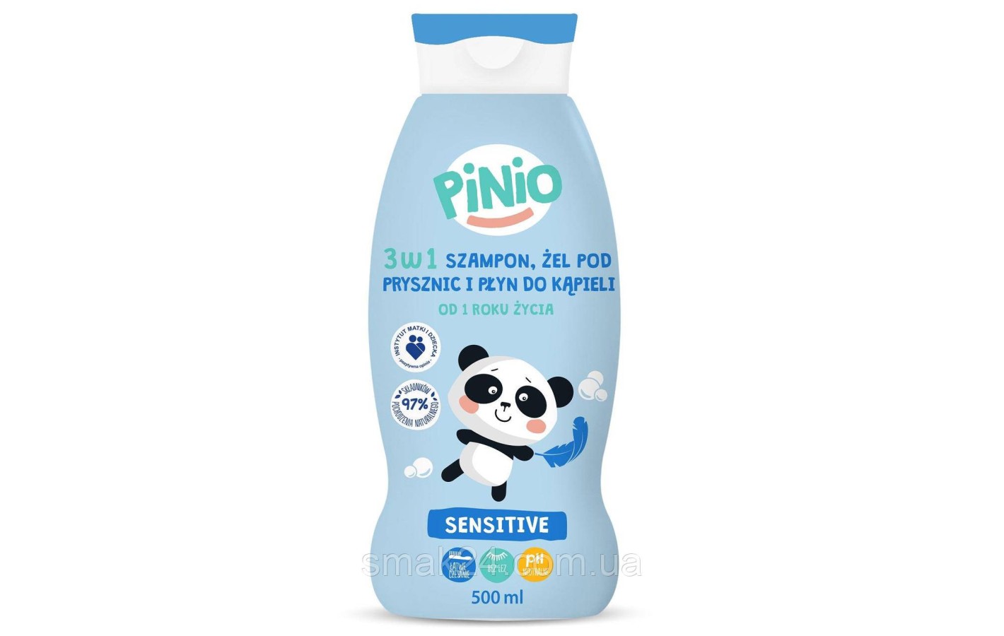 Шампунь дитячий 3 в 1 Pinio sensitive 500 мл Польща