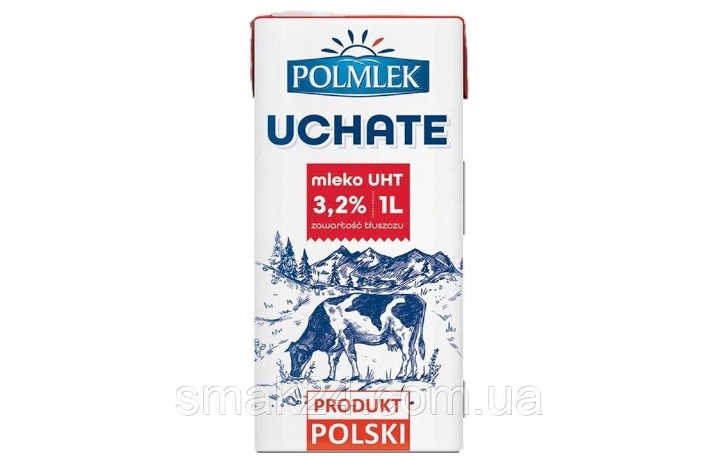 Молоко ультрапастеризоване 3,2% жирності Polmlek Uchate 1 л Польща