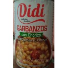Нут із ковбасою та чоризо Didi Garbanzos con Chorizo 415 г Іспанія