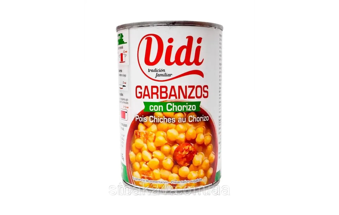 Нут із ковбасою та чоризо Didi Garbanzos con Chorizo 415 г Іспанія