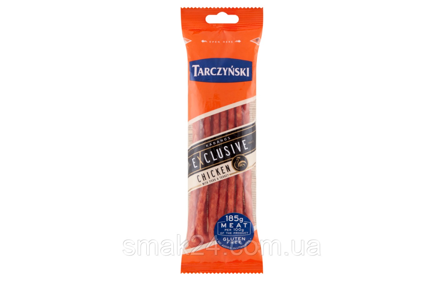 Ковбаски Кабаноски з курки, БЕЗ ГЛЮТЕНА, TARCZY ⁇ SKI Exclusive Kabanosy 105г Польща