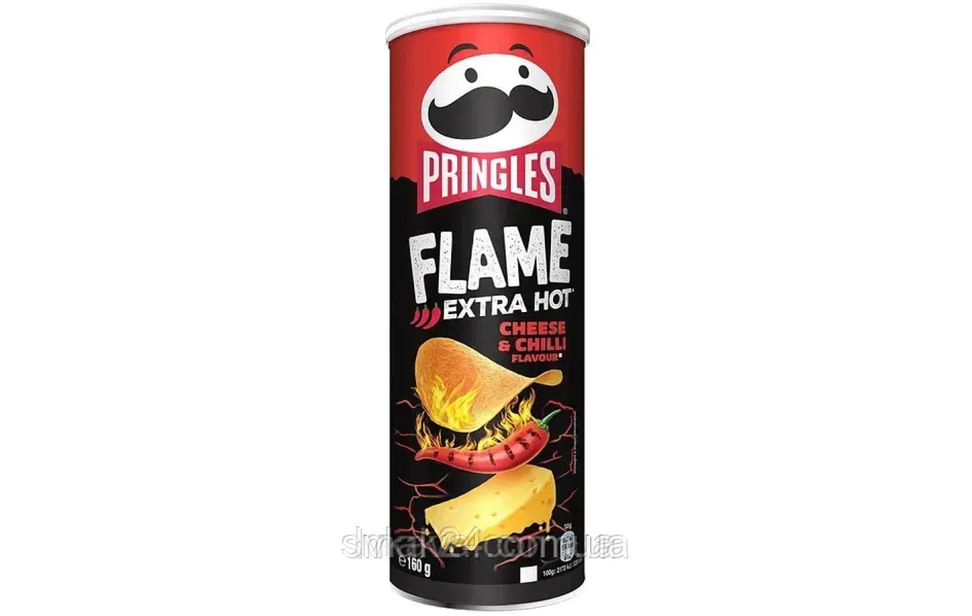 Чипсы острый чили и сыр Pringles Flame Hot Cheese Flavour, 160g