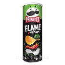 Чипсы с острым вкусом сметаны и зелени  Pringles Flame Medium Kickin Sour Cream Flavour 160г