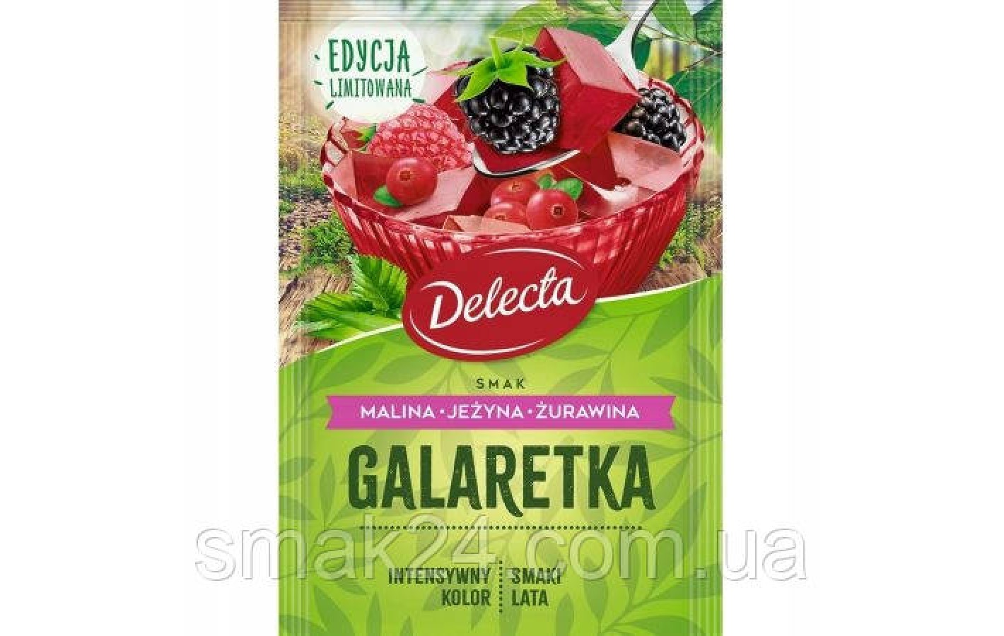 Желе (Galaretka) зі смаком малини, ожини та журавлини Delecta 50 г Польща