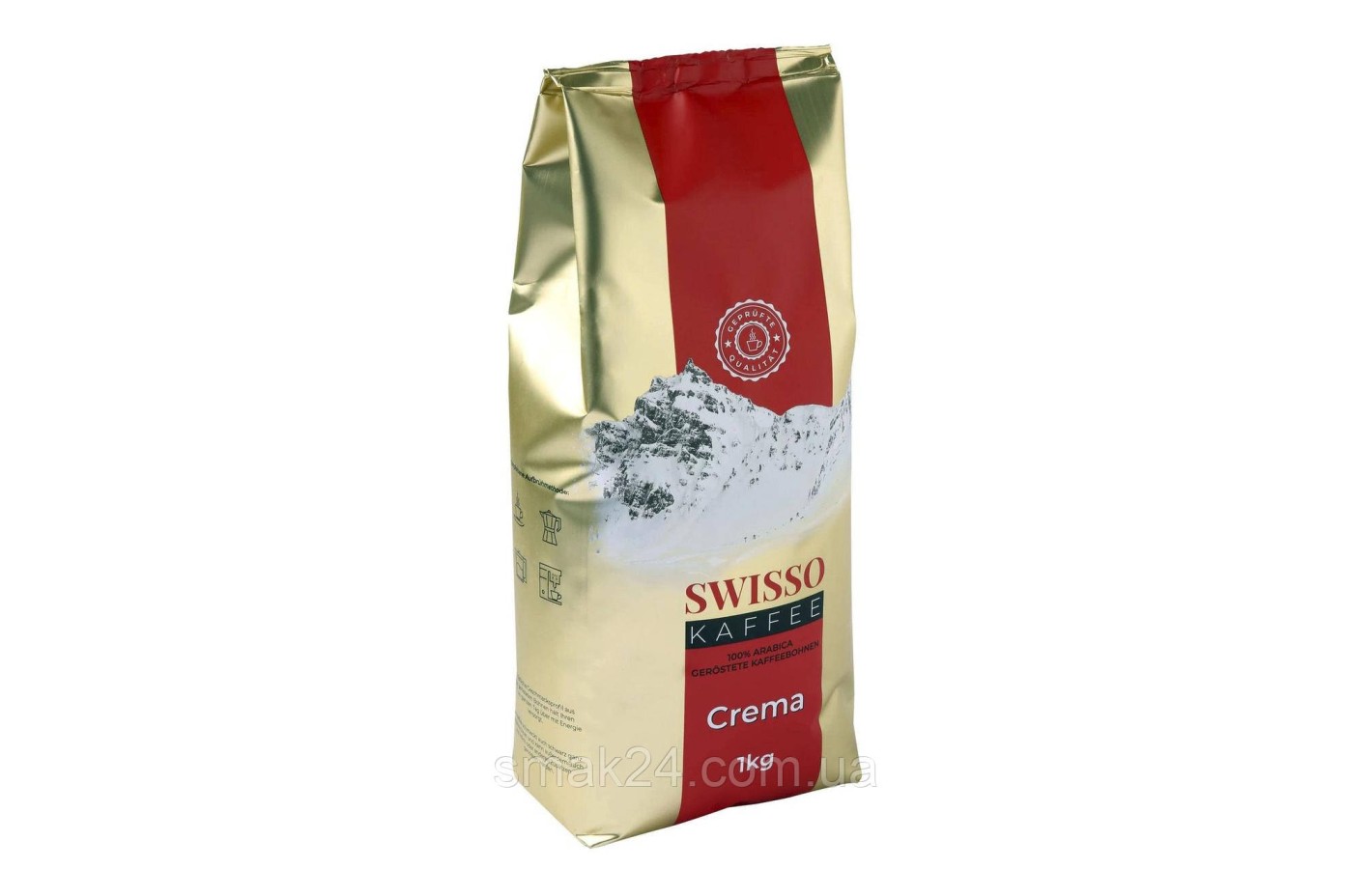 Кава в зернах Swisso Kaffee Crema арабіка 100%, Німеччина 1 кг