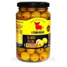 Оливки зеленые с паприкой без косточки  El Toro Rojo  Oliwki Zielone 340г Польша