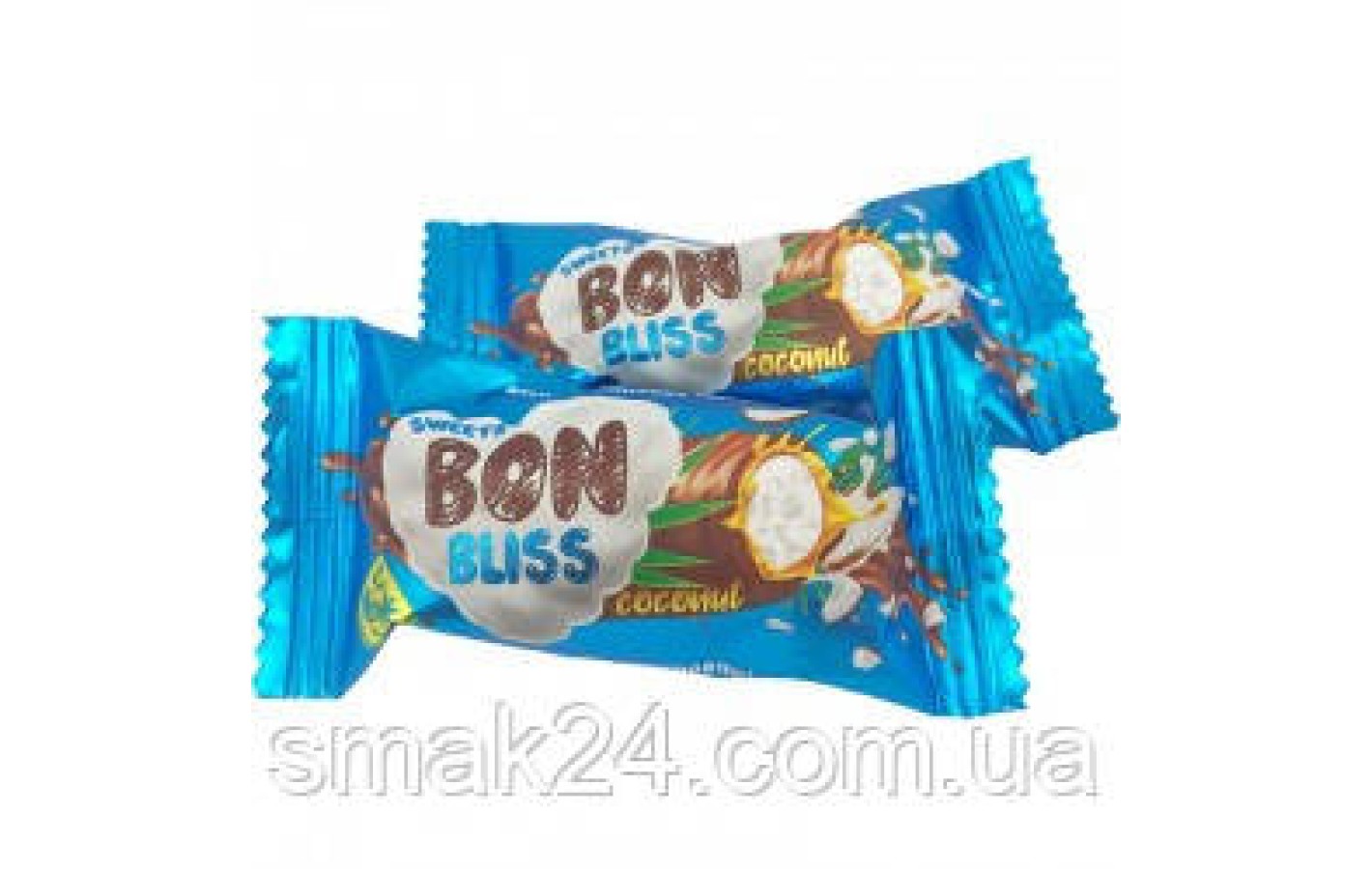 Конфеты в шоколадной глазури с карамелью и кокосовой начинкой Bon Bliss 1кг Украина