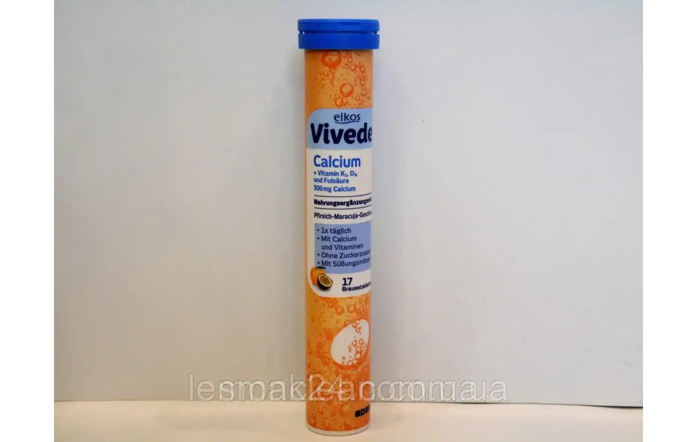 Витамины шипучие Edeka Elkos Vivede  Calcium+ Vitamin K1, D 3, Фолиевая кислота  Германия (17 шт)