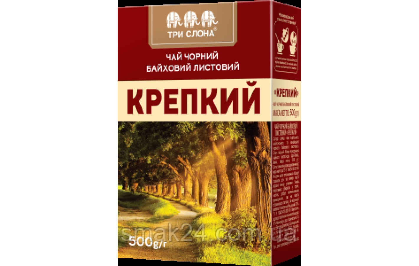 Чай черный байховый листовой Три Слона Крепкий  500г