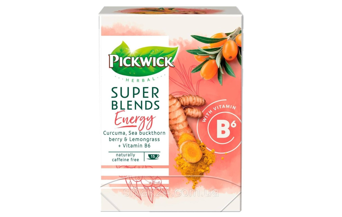 Чай травяной с витамином В6 Pickwick herbal super blends energy 15пак. 22,5г Нидерланды