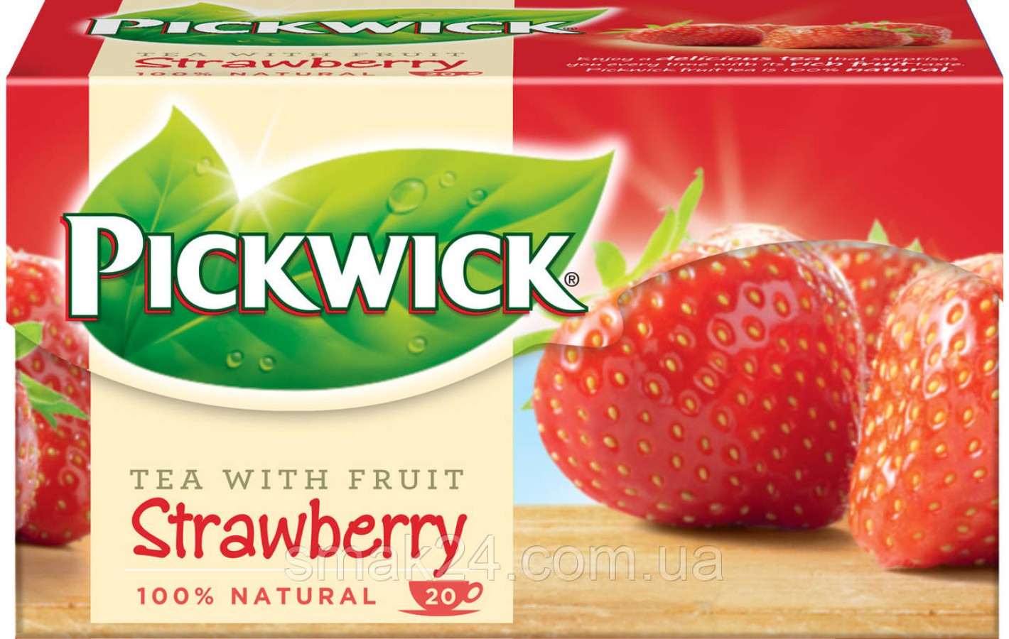 Чай черный со вкусом клубники Pickwick Tea With Fruit Strawberry 20пак. 30г Нидерланды