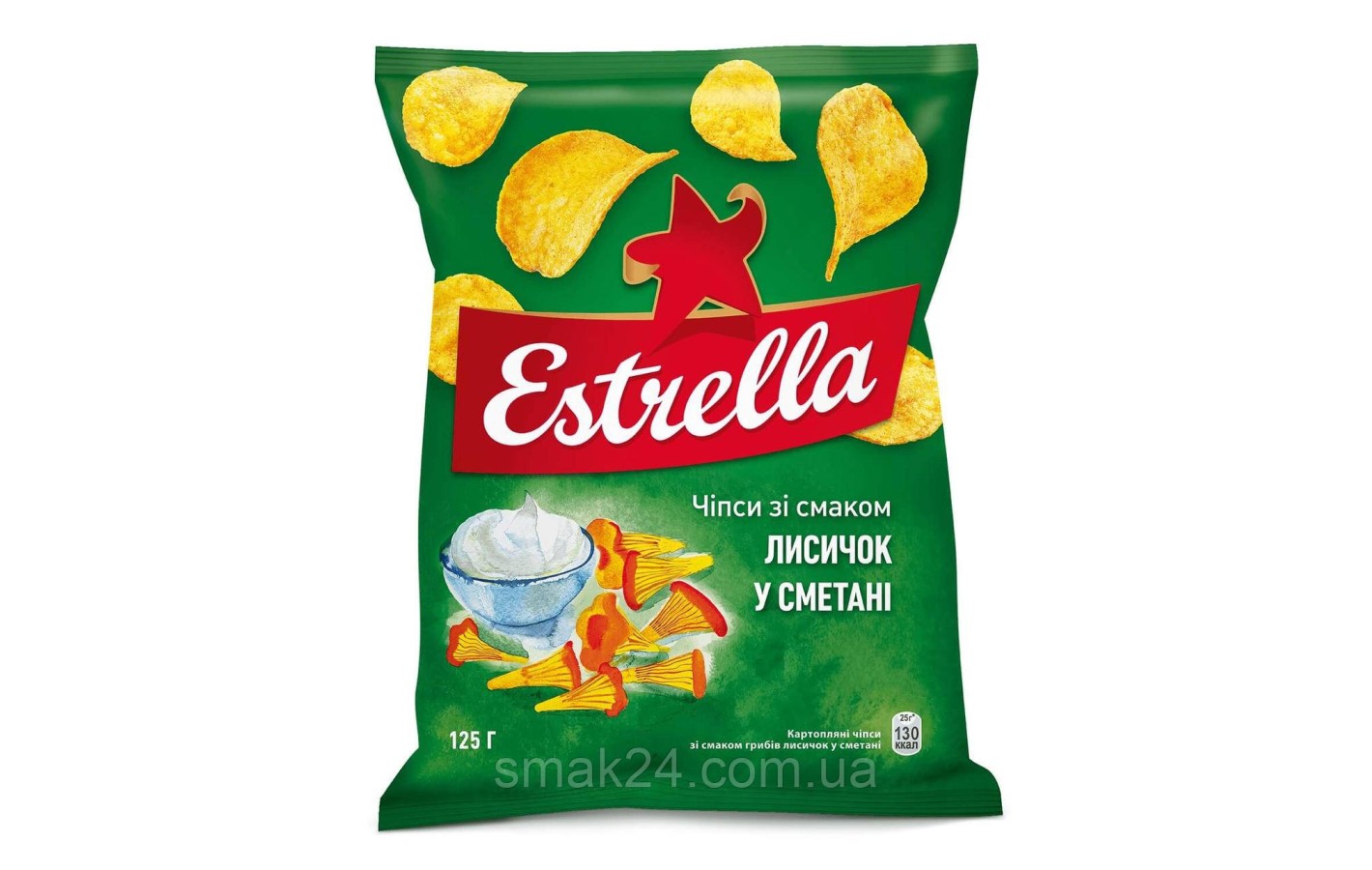 Чипсы со вкусом Лисички в сметане Estrella 125г Украина