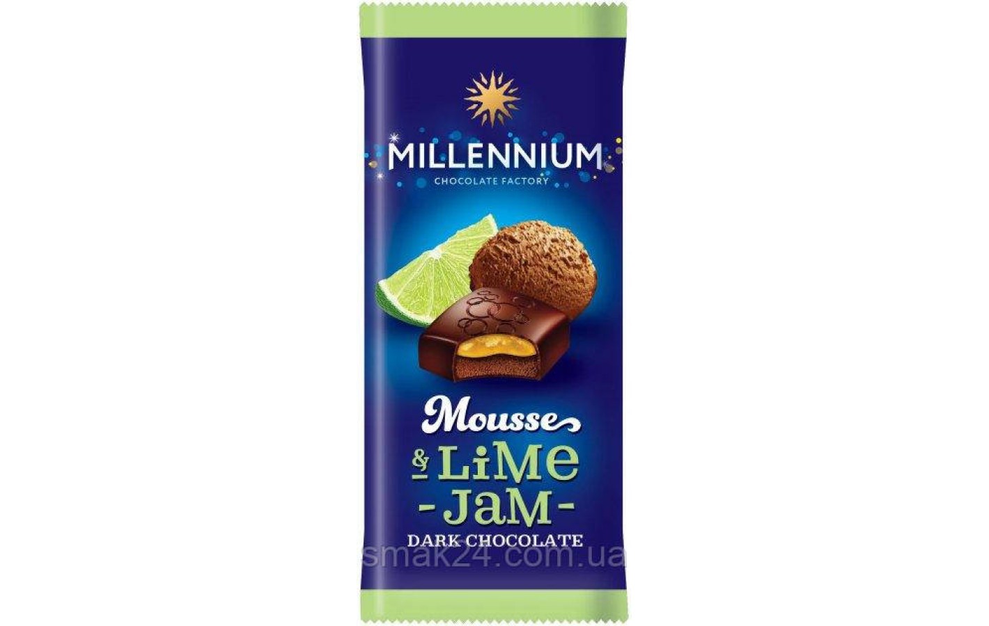 Шоколад черный с джемом из лайма Millennium Mousse 135г Украина