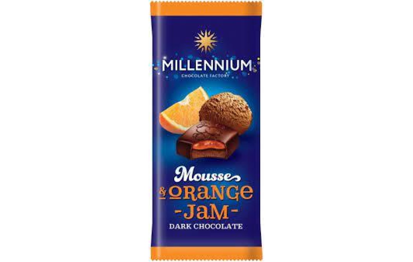 Шоколад чорний з апельсиновим джемом Millennium Mousse 135 г Україна