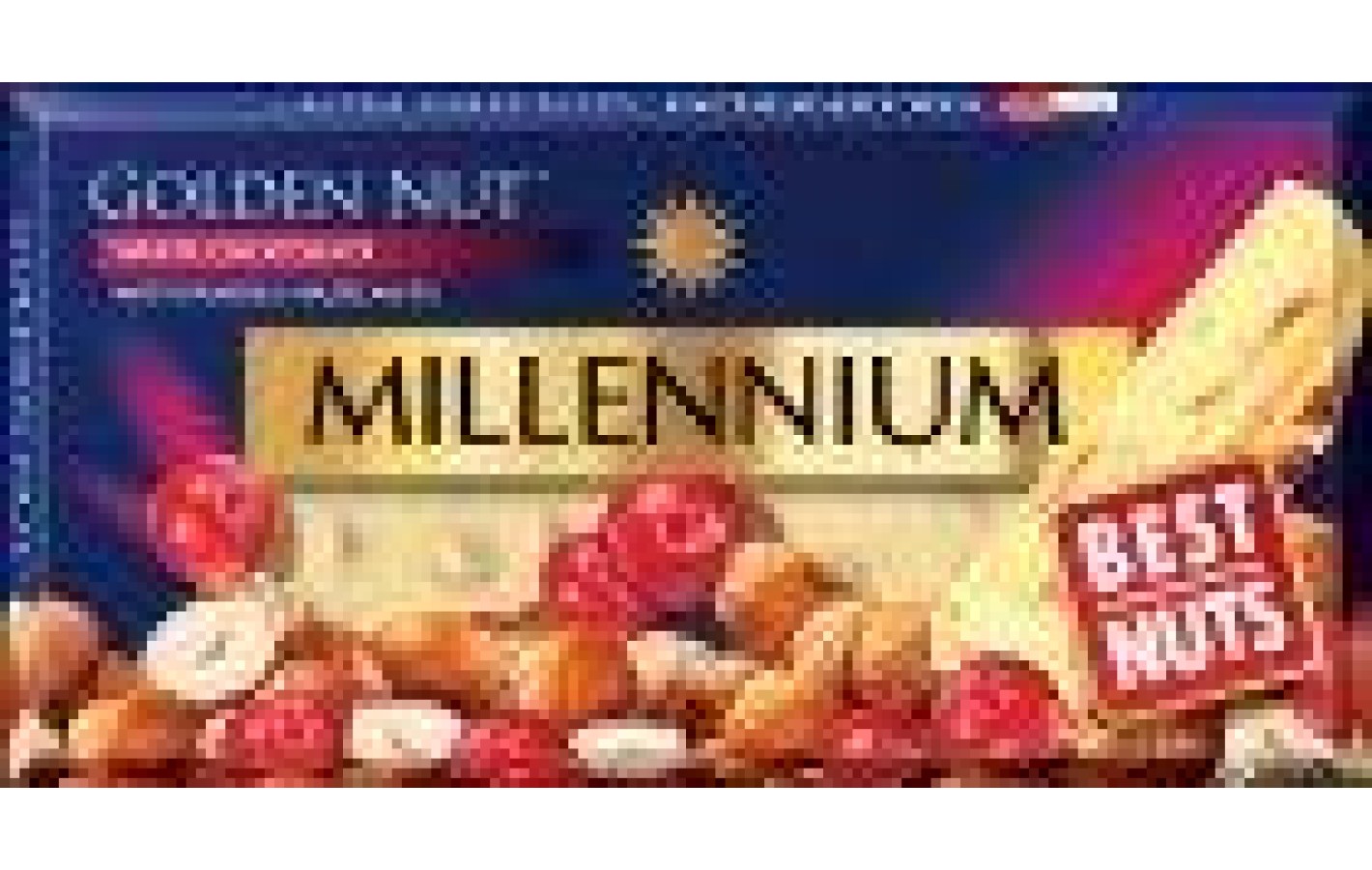 Шоколад білий Millennium з цілим лісовим горіхом і журавлиною 100 г Україна