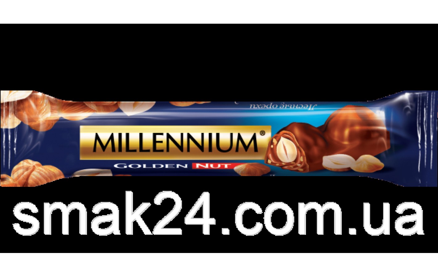 Шоколад Millennium Golden Nut молочний з начинкою і цілими горіхами 40 г Україна