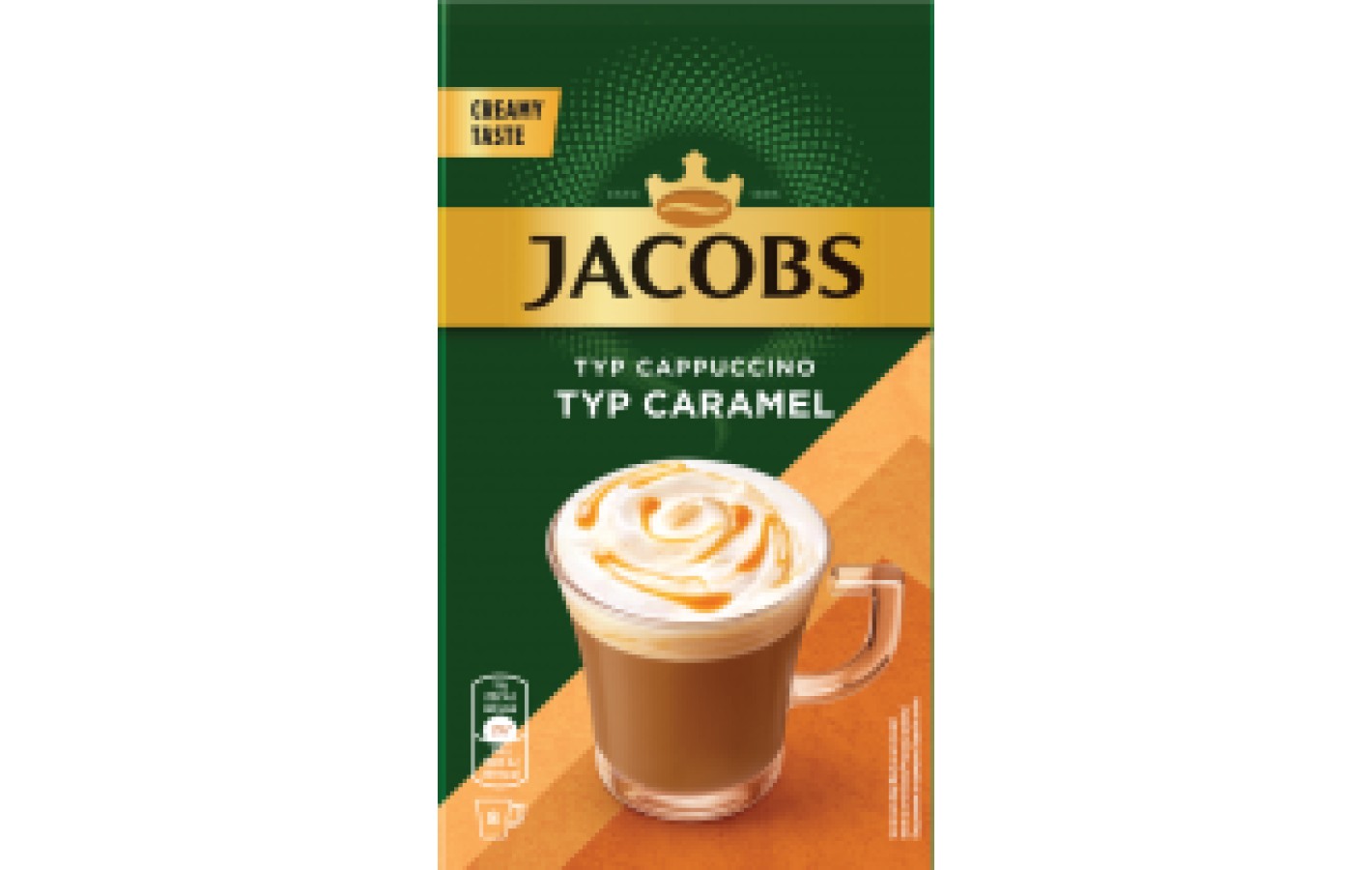 Кофе растворимый Jacobs Typ Cappuchino Typ Caramel в стиках 8х12г 96г Нидерланды