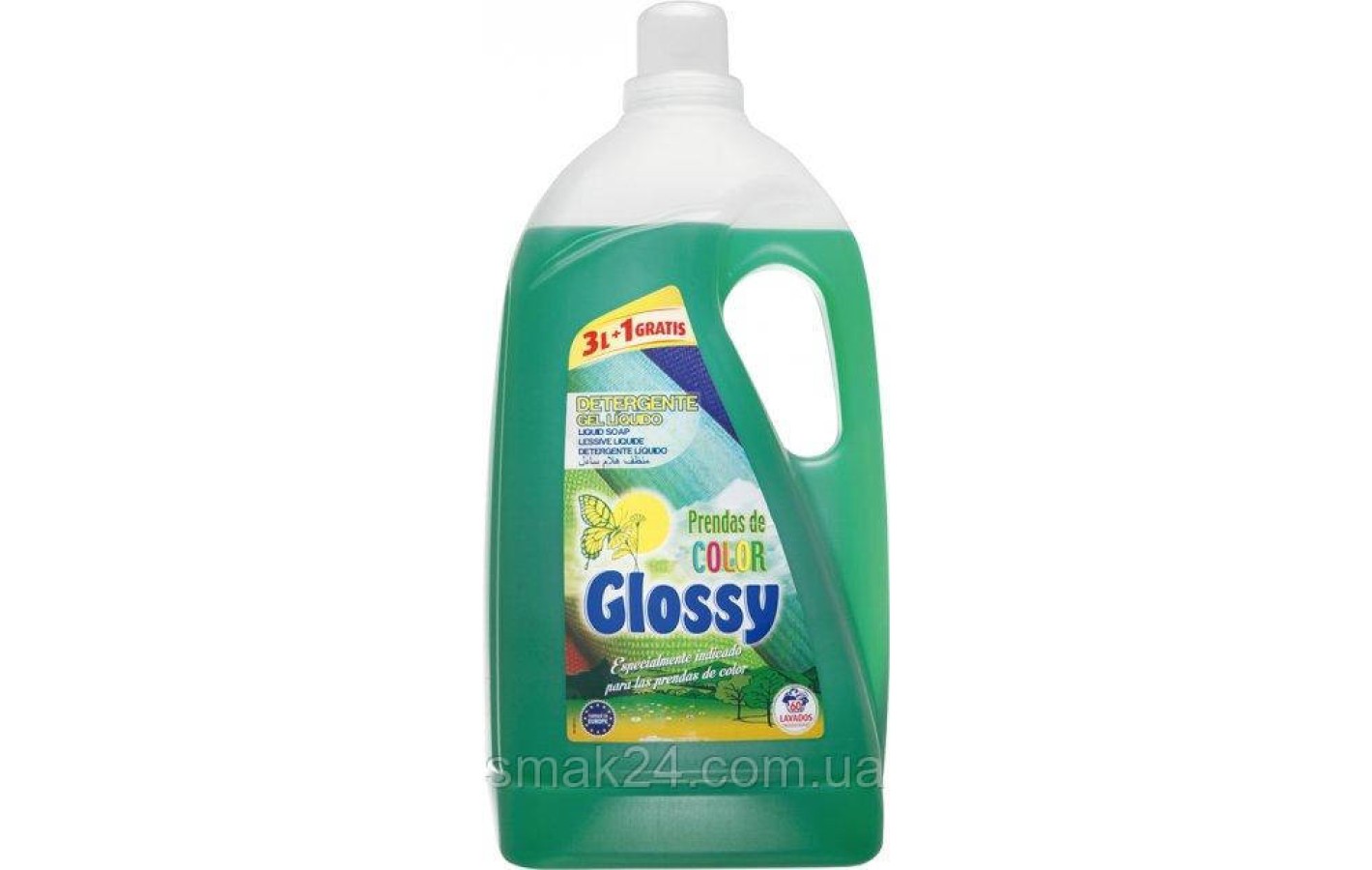 Гель для прання кольорової білизни Glossy 4 л (3+1 л) 60 прань Іспанія