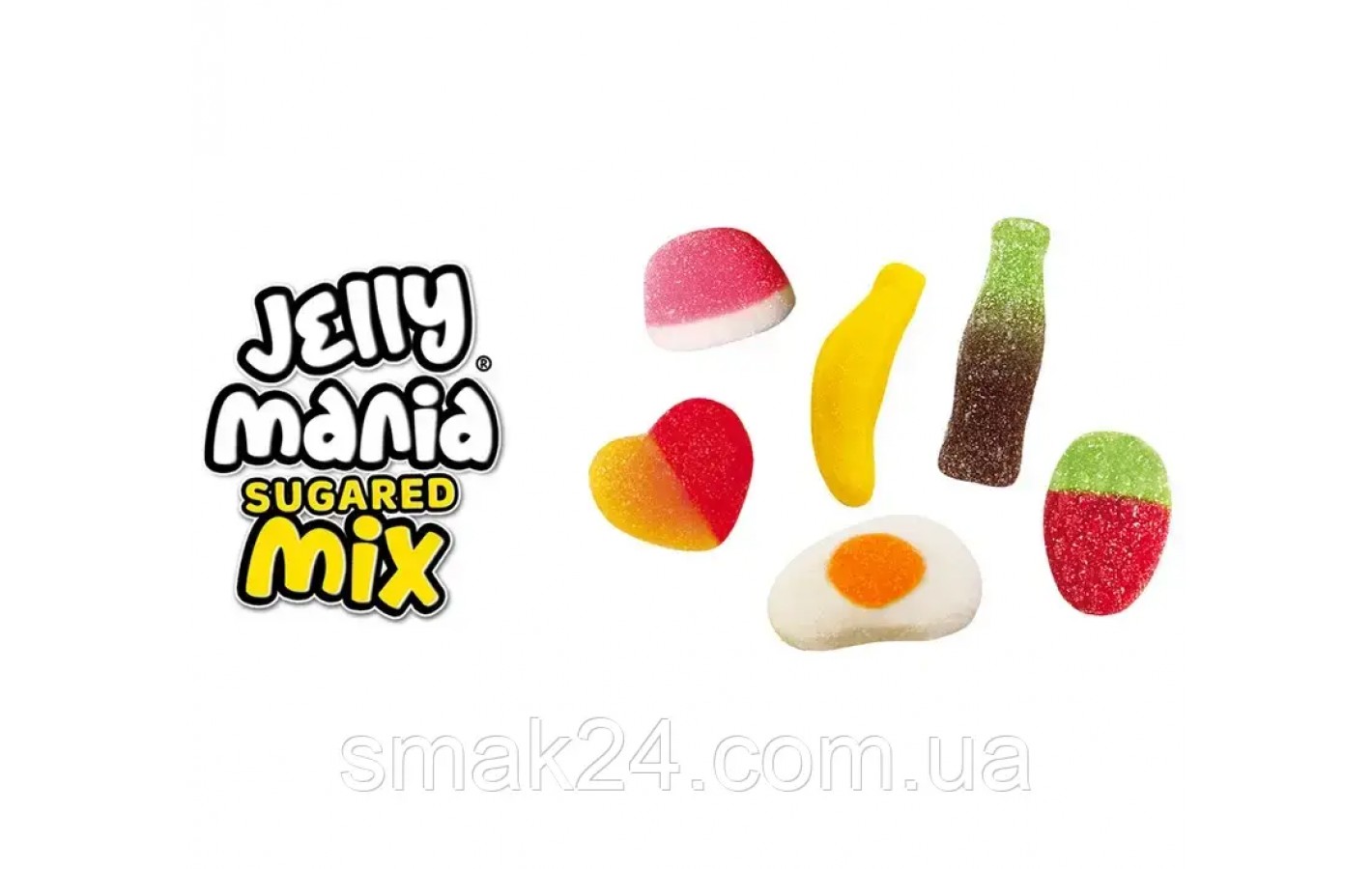 Желейні цукерки Солодкий Мікс БЕЗ ГЛЮТЕНА І ЛАКТОЗИ Jelly Mania Sugared Mix Jellies Іспанія 100 г