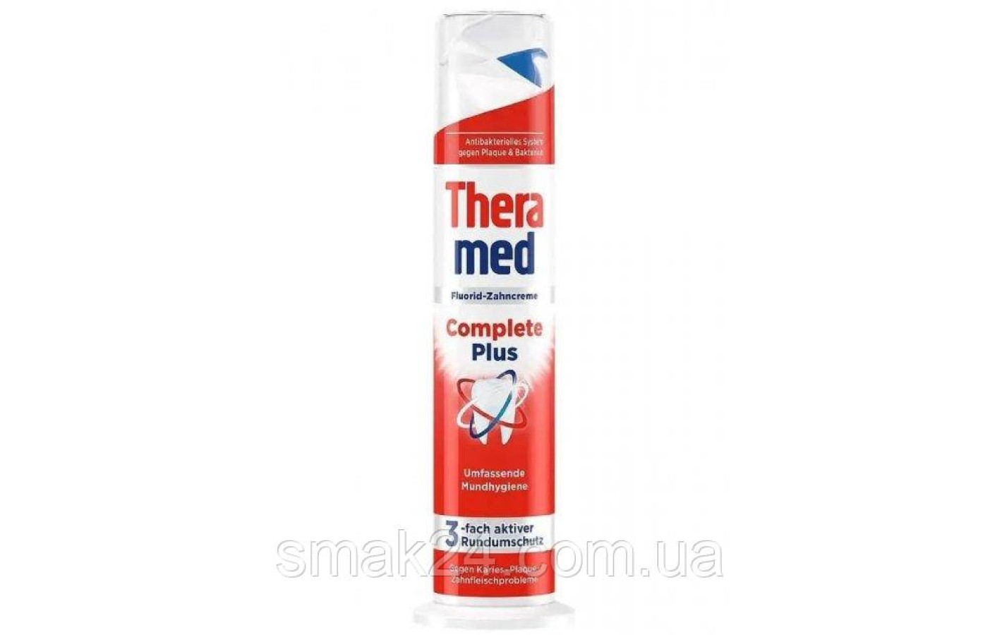 Зубная паста с фтором тройная защита Theramed Complete Plus с дозатором Туба100мл Германия