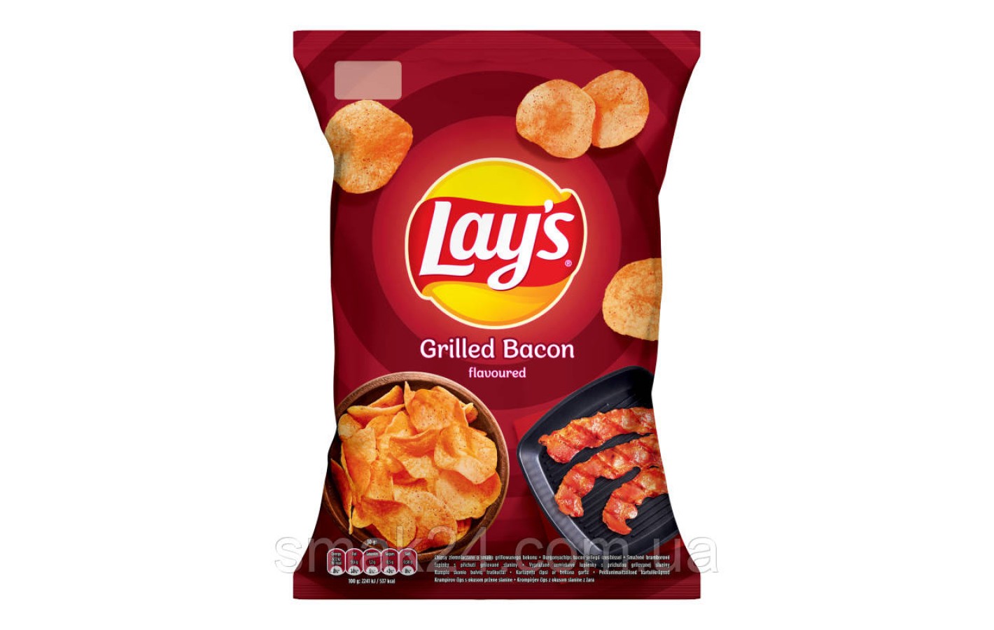 Чипсы картофельные со вкусом бекона на гриле Lay's Grilled Bacon 140г Польша