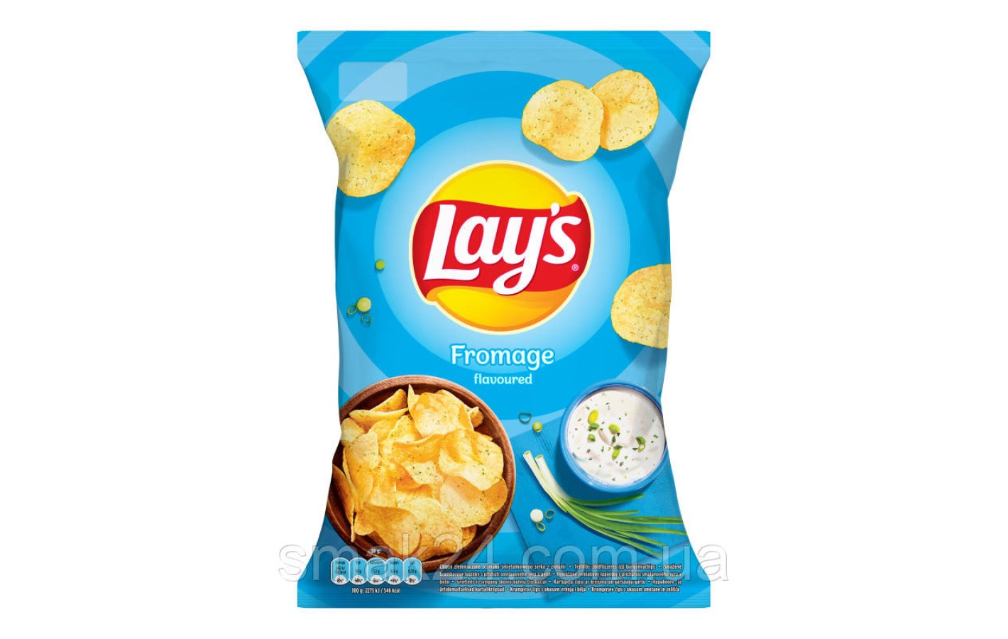 Чипсы картофельные со вкусом сметаны с зеленым луком Lay's Fromage 140г Польша