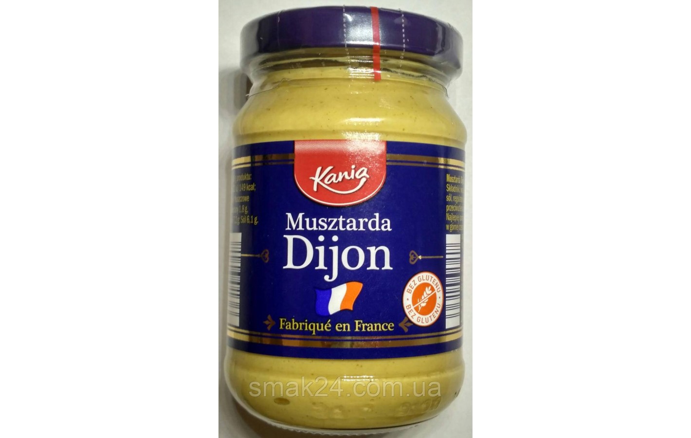 Дижонская горчица БЕЗ ГЛЮТЕНА Musztarda Dijon Kania 180г Польша