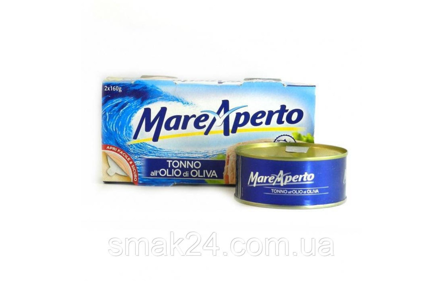 Тунец в оливковом масле Mare Aperto Tonno all'olio di oliva 2х160г Италия