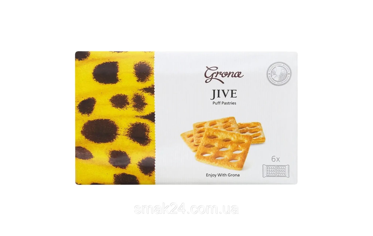 Печиво здобне листкове Джайв Jive ТМ Grona (6*59г) 354г Україна
