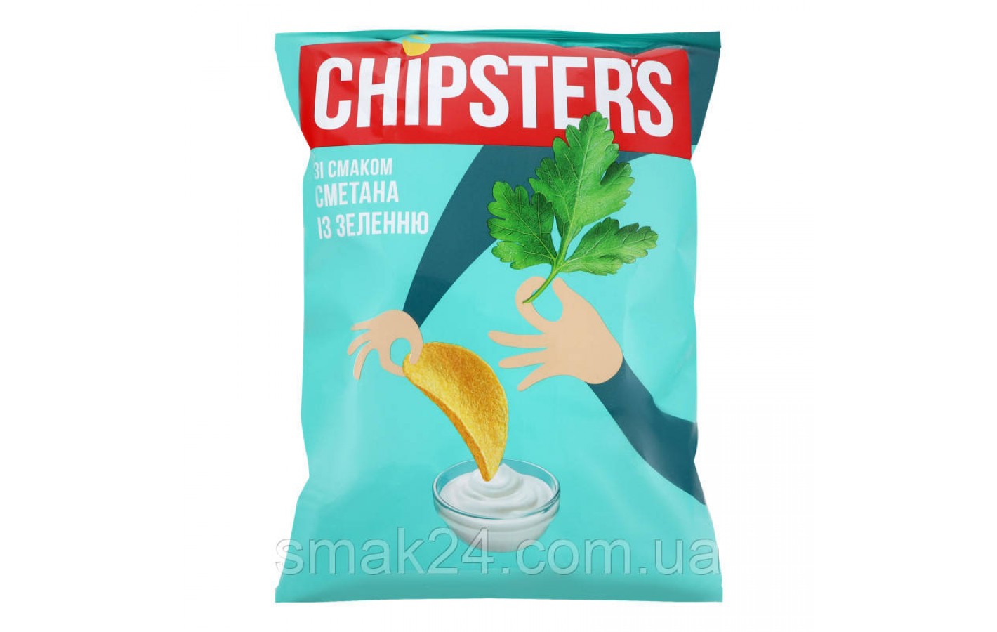 Чипсы картофельные со вкусом сметаны с зеленью Chipster's 130г