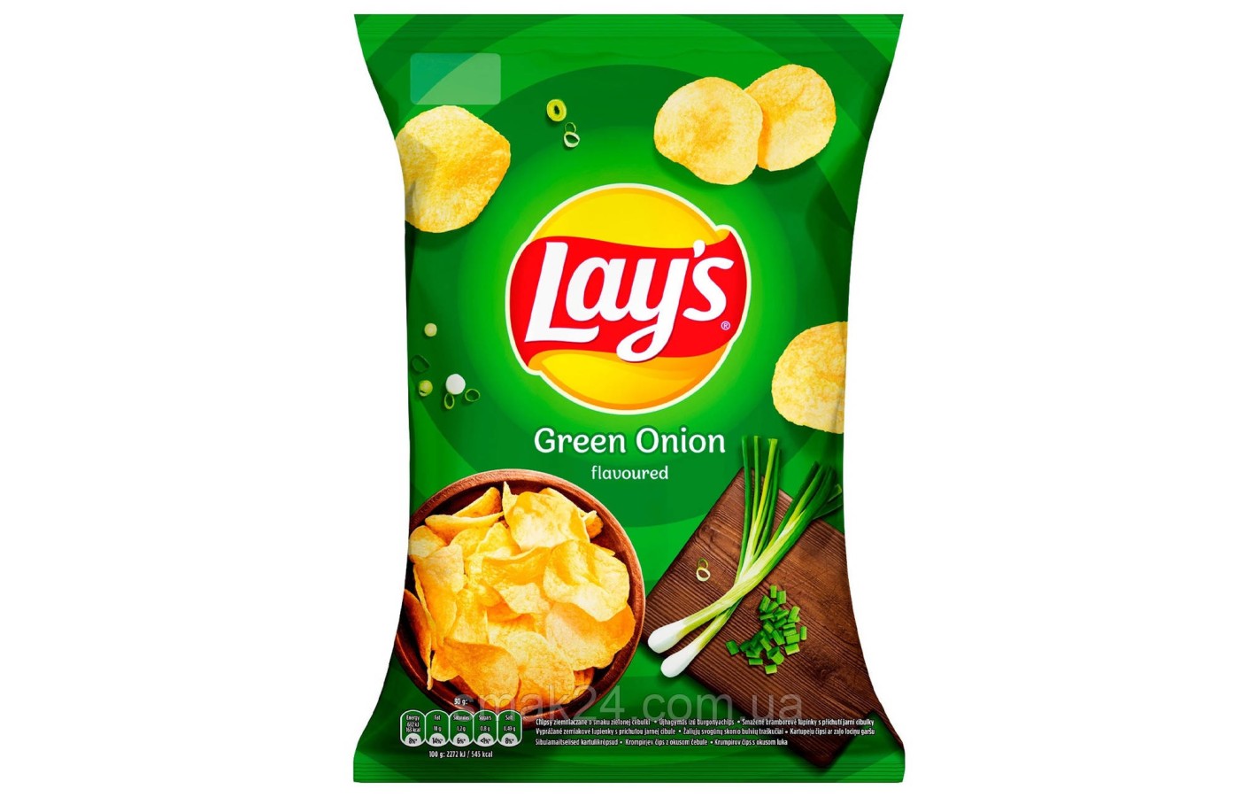 Чипси картопляні зі смаком зеленої цибулі Lay's Green Onion 140 г Польща