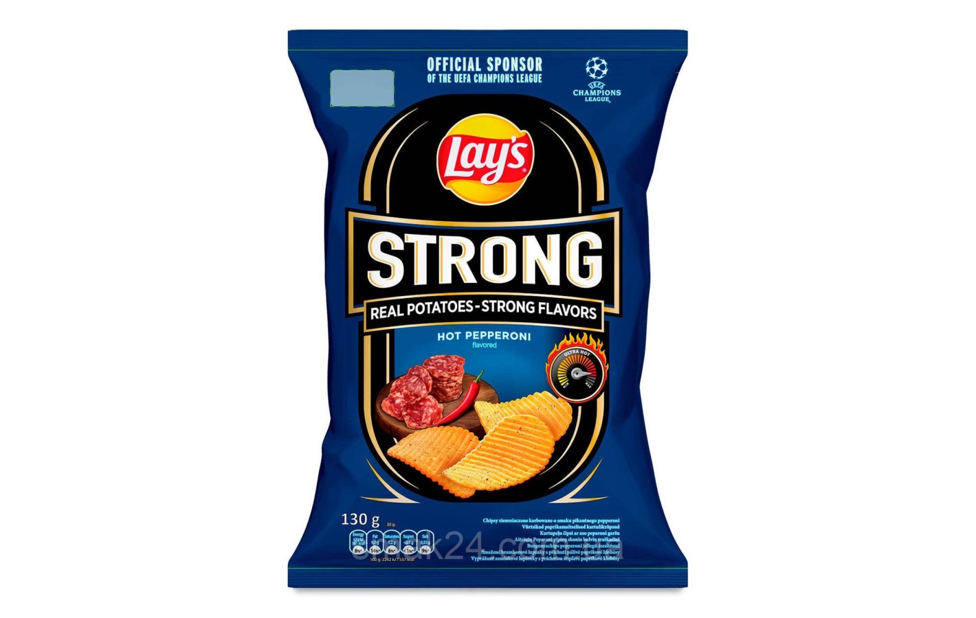 Чипсы картофельные острый пепперони Lay's Strong Hot Pepperoni 130г Польша
