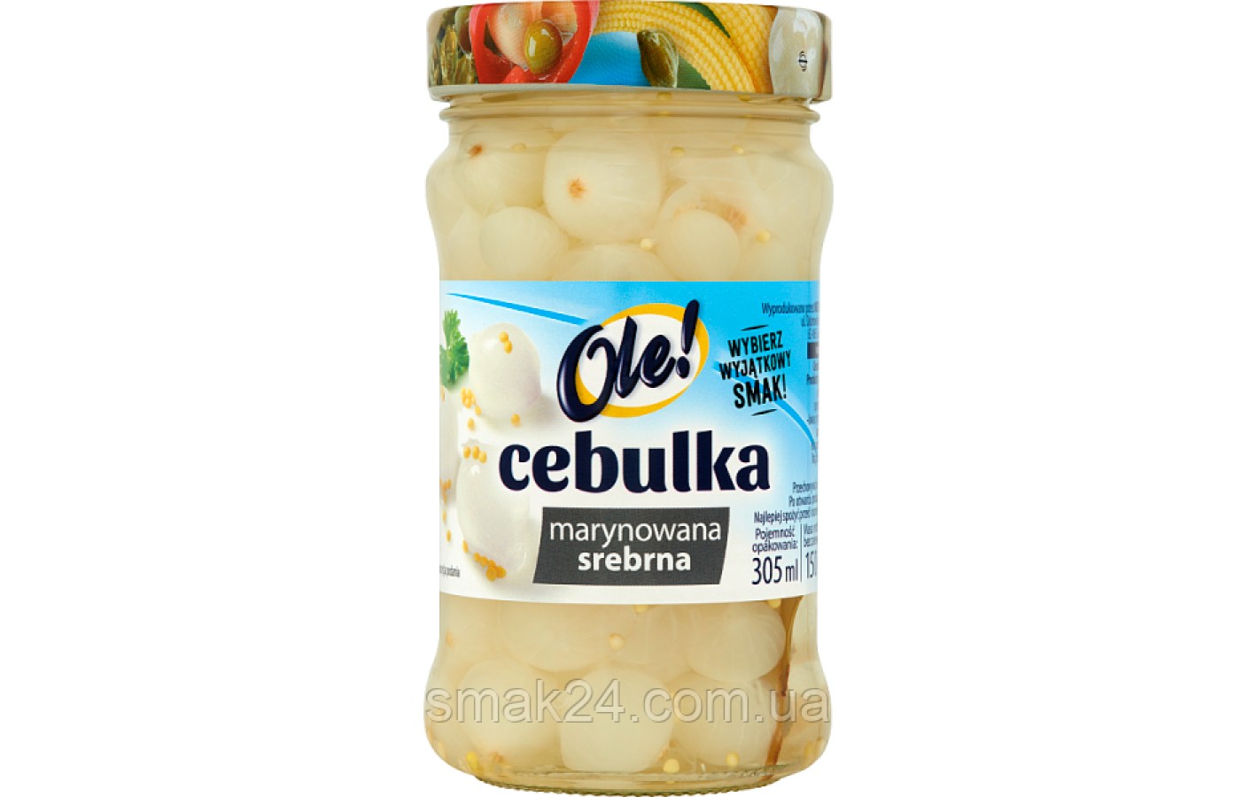 Цибулька срібло маринована Ole Cebulka srebrna 305 мл/280г Польща