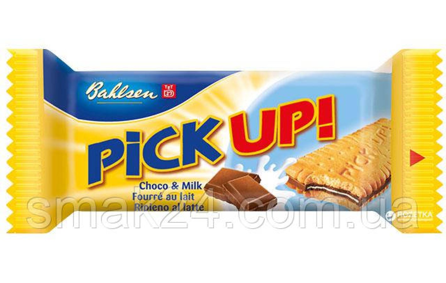 Печиво-сендвіч із плиткою молочного шоколаду Pick Up! Bahlsen 28 г. Німеччина
