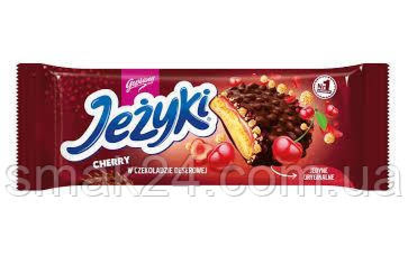 Печиво в шоколаді з вишнею Jezyki Cherry Goplana, 140 г Польща