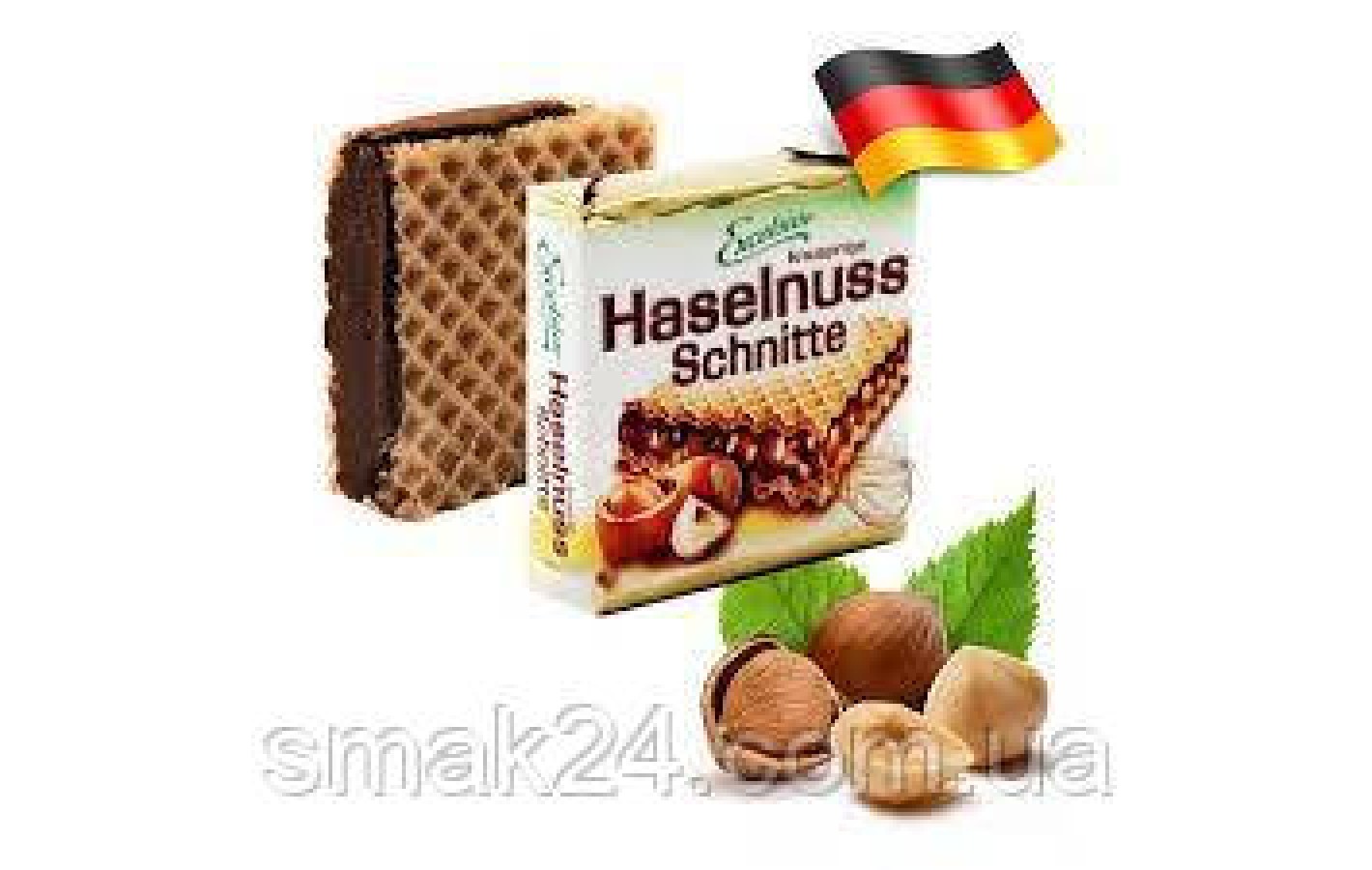 Вафлі Excelsior Haselnuss Schnitte з фундуком 250 г/12шт. Германия