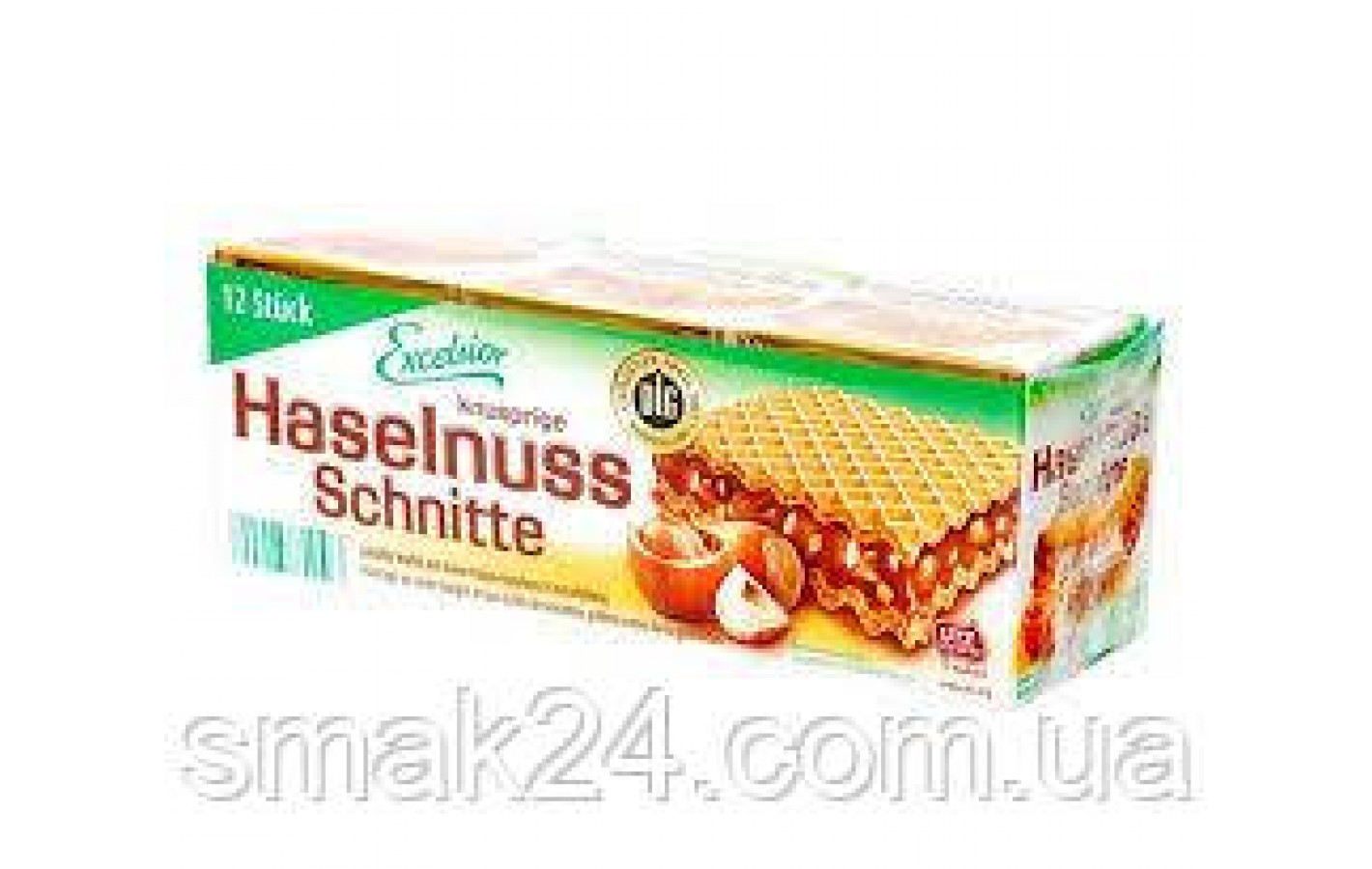Вафлі Excelsior Haselnuss Schnitte з фундуком 250 г/12шт. Германия
