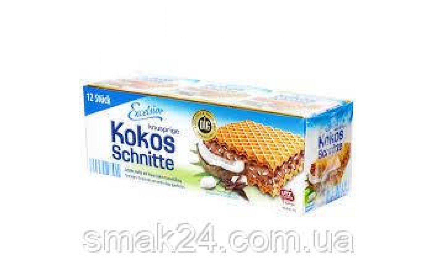 Вафлі Excelsior Kokos Schnitte з кокосом 250 г/12ШТ. ГЕРМІЯ