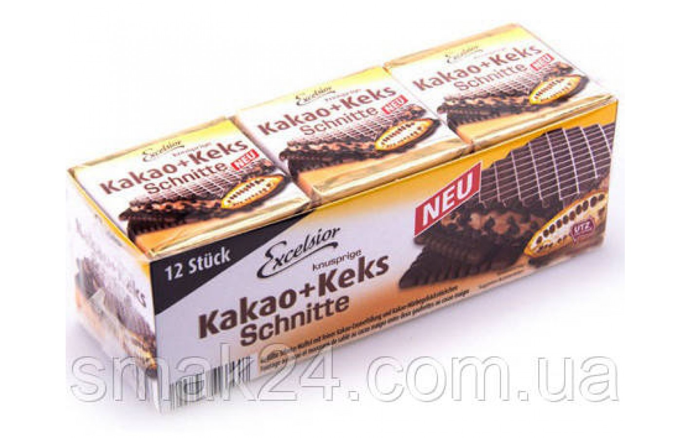 Вафлі Excelsior Kakao-Keks Schnitte з какао 20.8 г ГЕРМАНІЯ