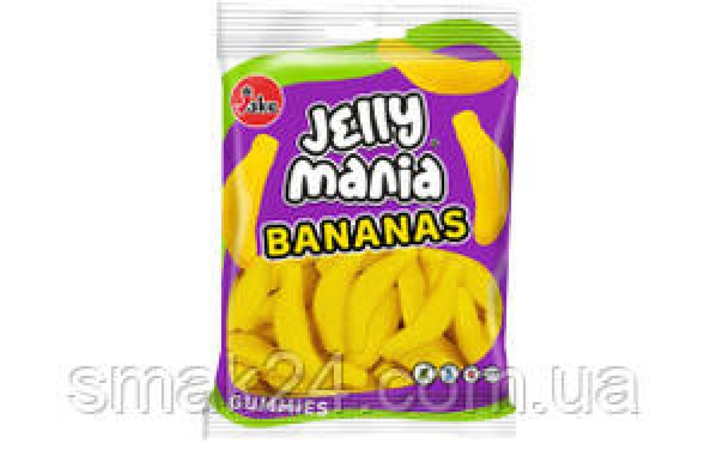 Желейні цукерки БЕЗ ГЛЮТЕНУ І ЛАКТОЗИ Jelly Mania Bananas Gummies Jake 100г Іспанія