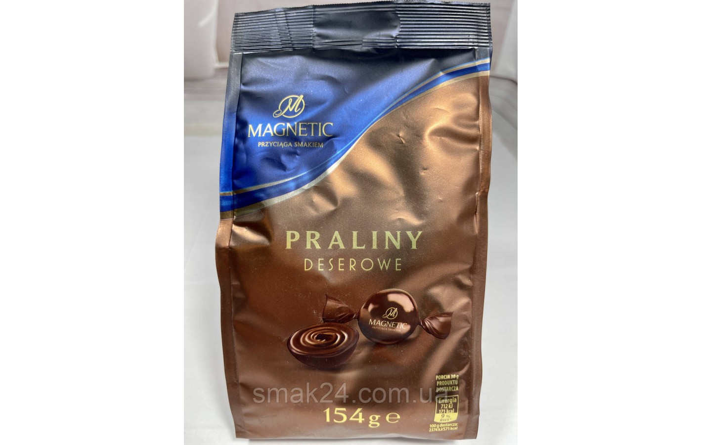 Конфеты с начинкой какао-крем в темном шоколаде Magnetic Praliny Deserowe 154г Польша