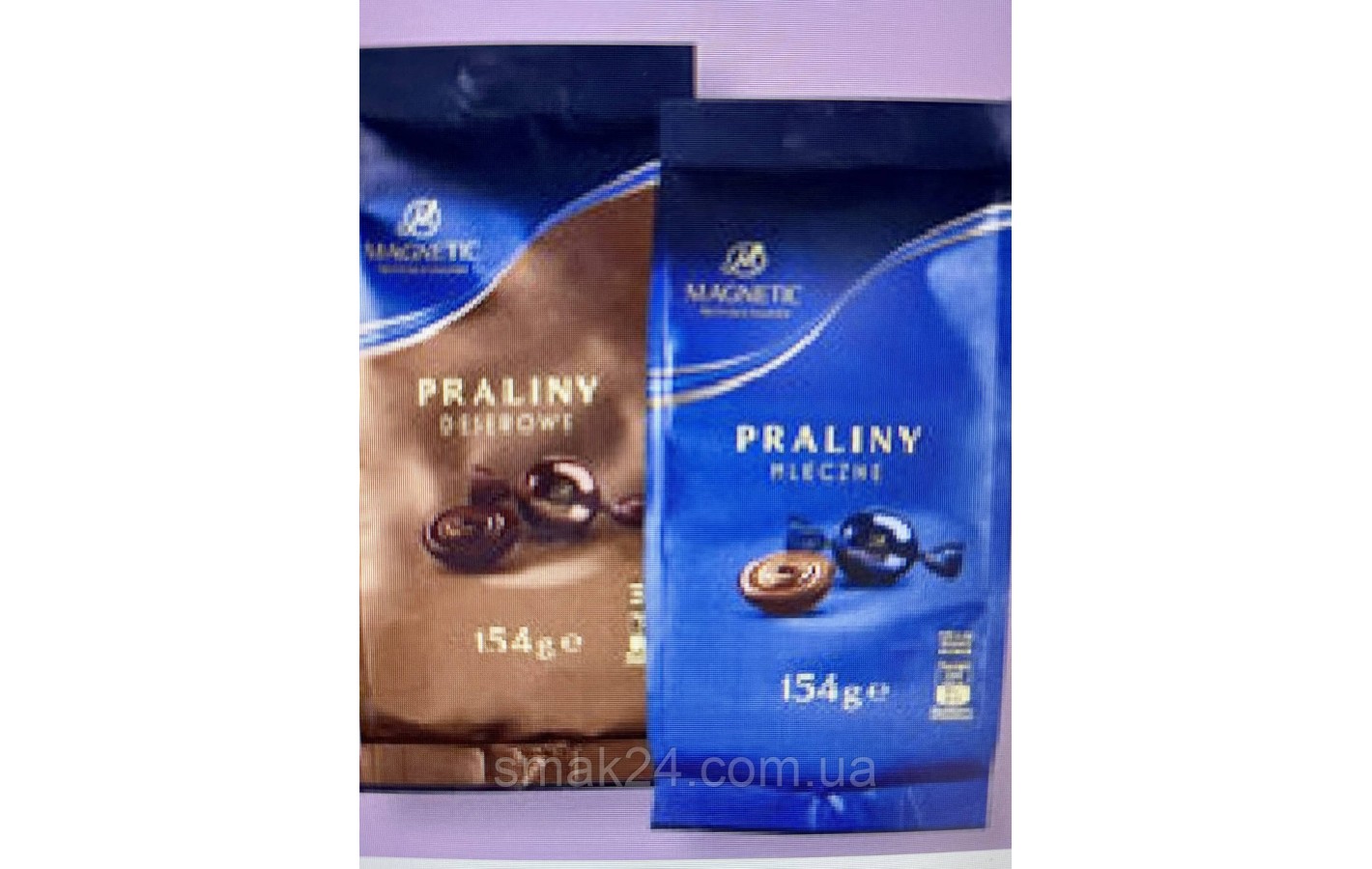 Конфеты с начинкой какао-крем в темном шоколаде Magnetic Praliny Deserowe 154г Польша