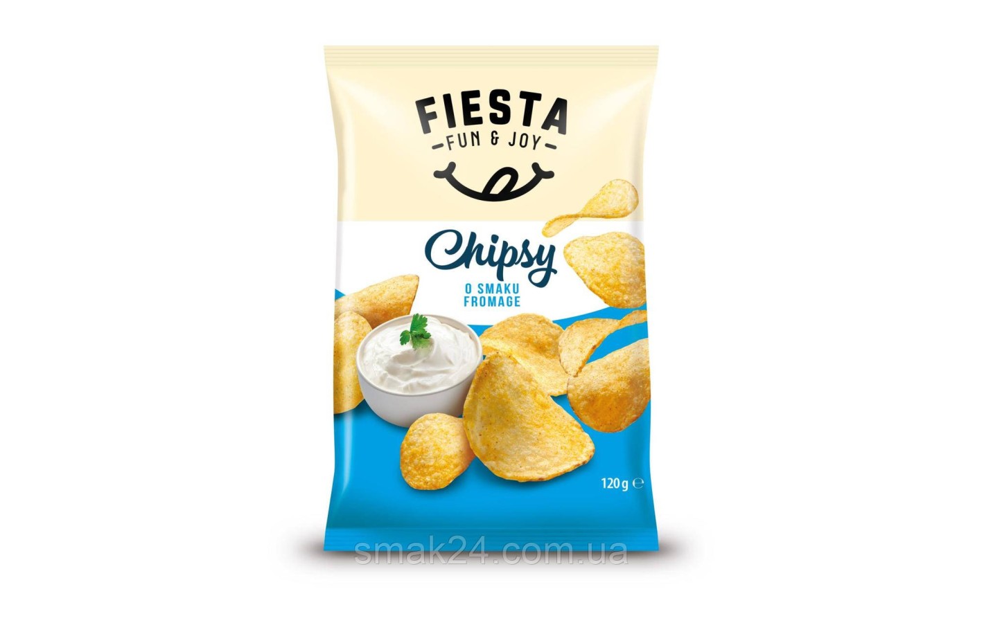 Чипси картопляні зі смаком сметани Fiesta Fun&Joy 120 г Польща