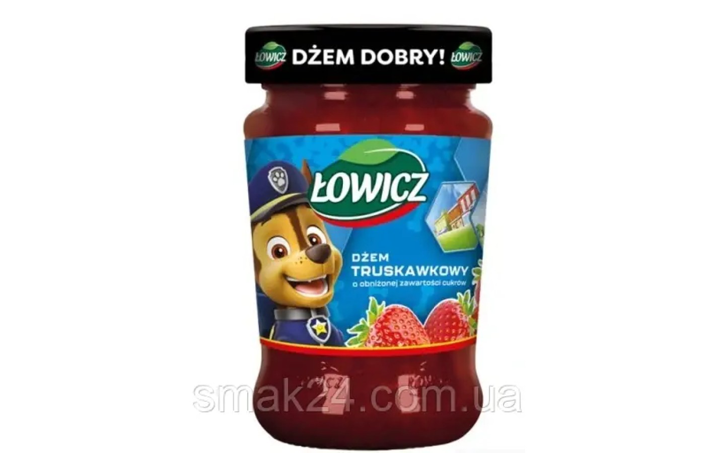 Джем клубничный с низким содержанием сахара Lowicz 260г  Польша