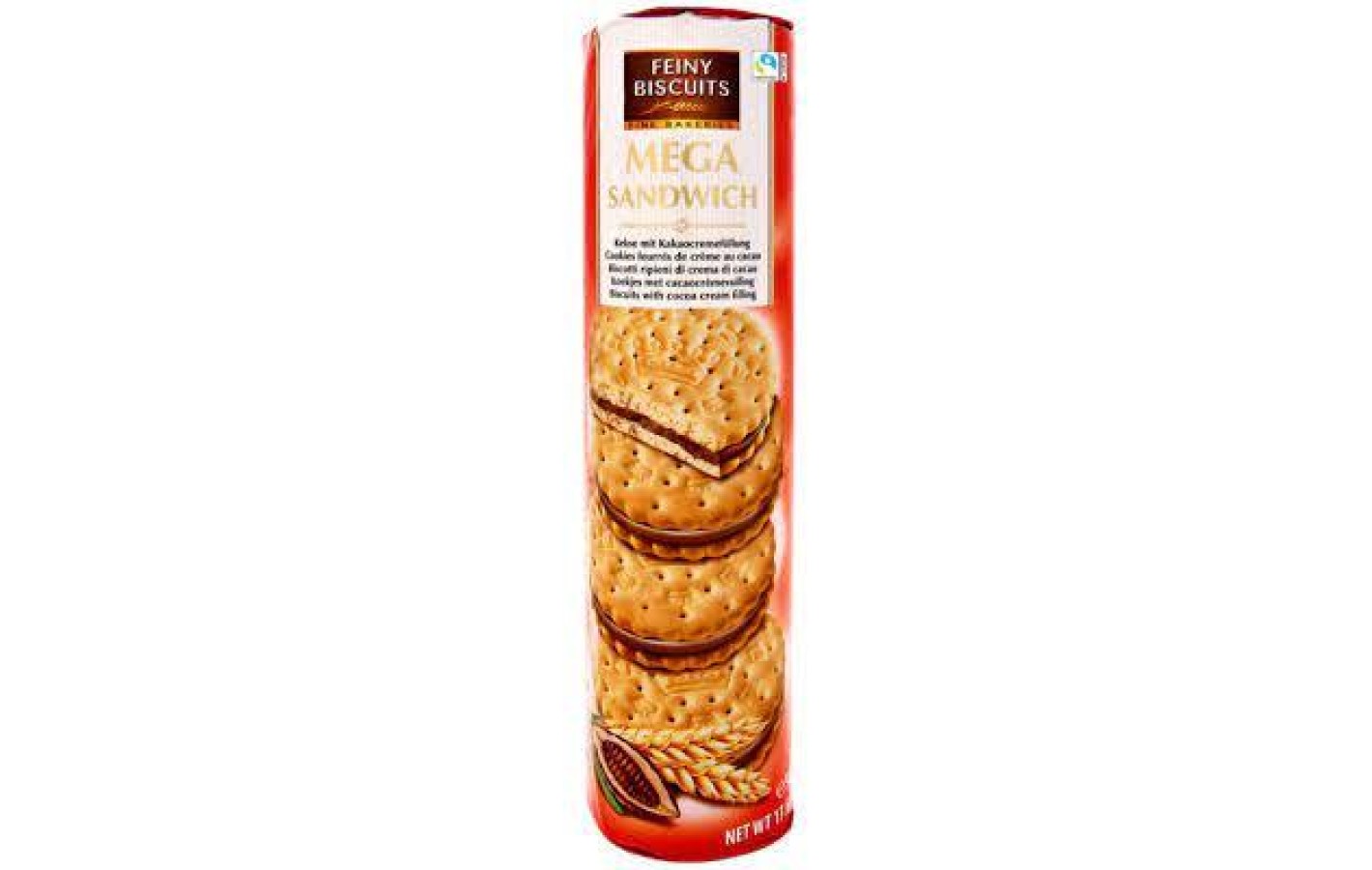 Печиво сендвіч із шоколадним кремом Feiny Biscuits Mega Sandwich 500г Австрія