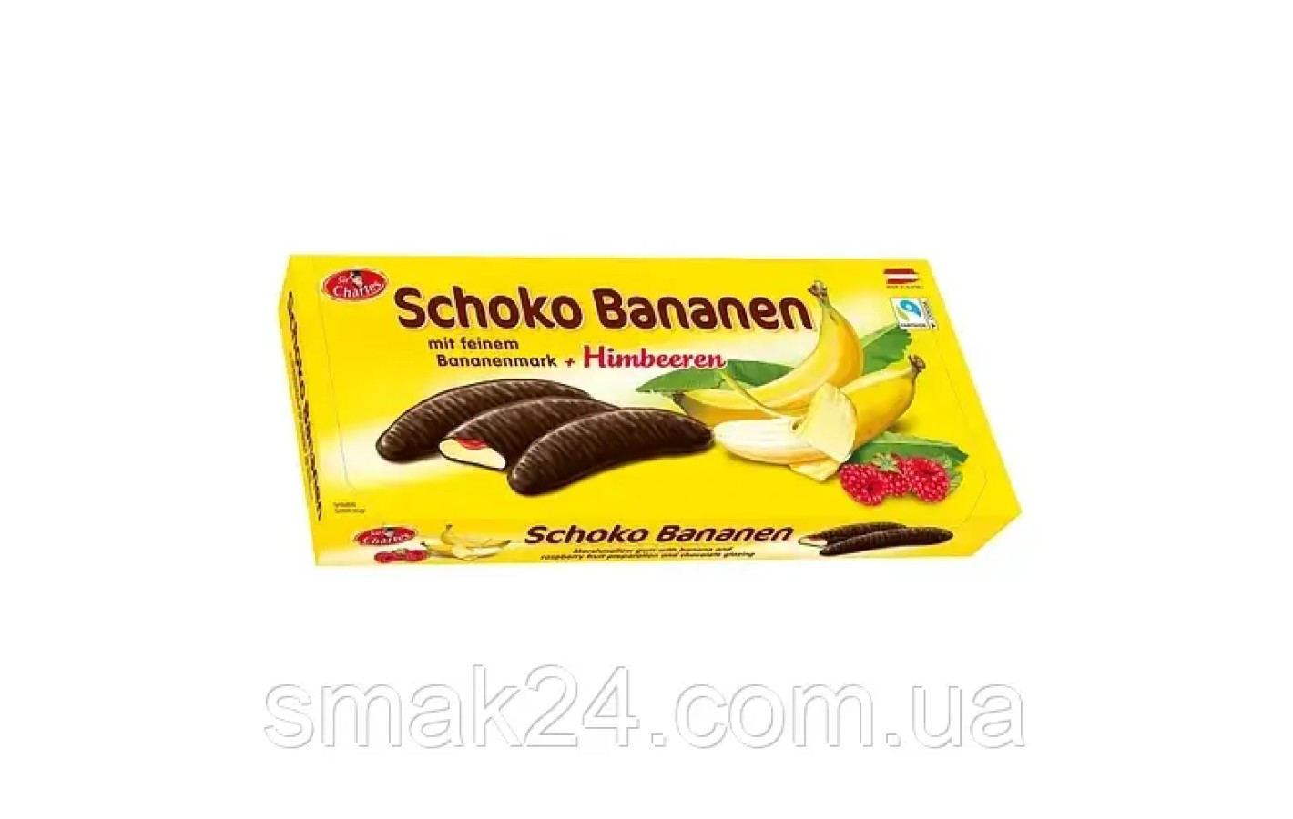 Конфеты шоколадные банановое суфле с малиновым джемом Schoko Bananen 300г Австрия