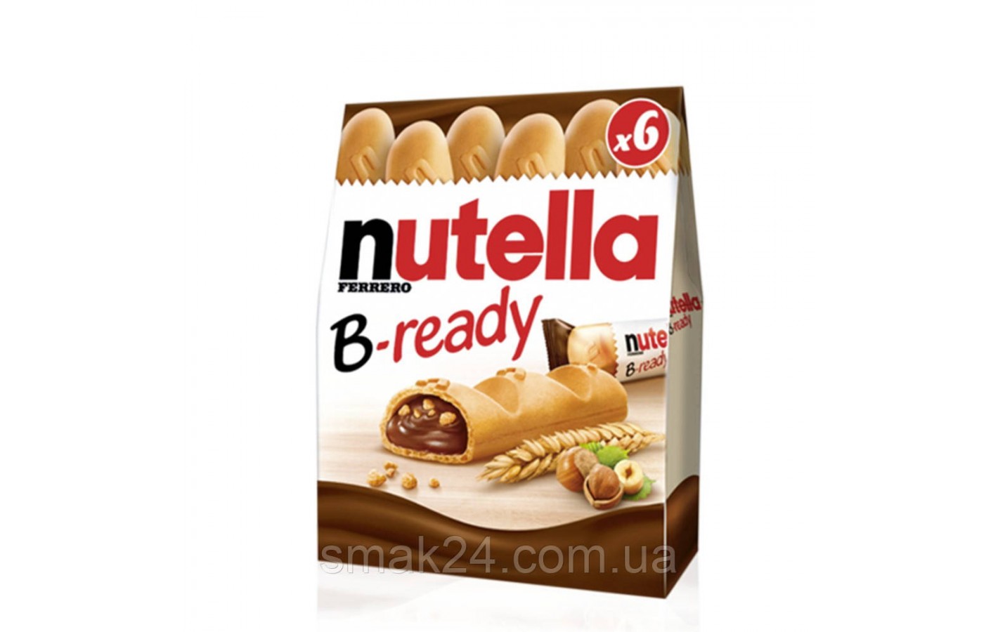 Вафельный батончик с шоколадно-ореховой начинкой Nutella B-ready 132г Польша