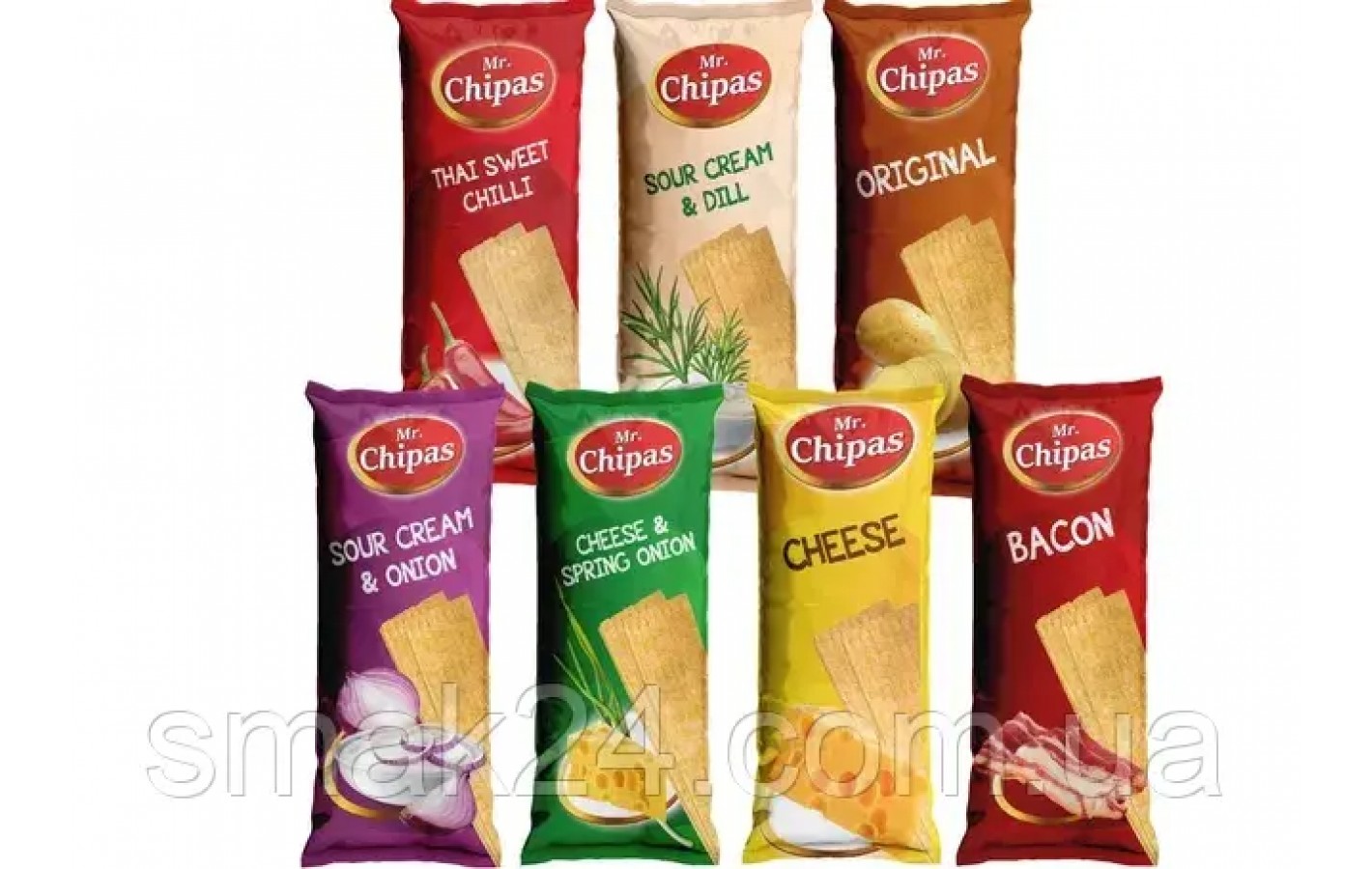 Чіпси з сиром та зеленою цибулею Mr.Chipas 75г Латвія